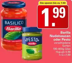 WEZ Barilla Nudelsaucen oder Pesto Angebot