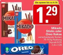 WEZ Mikado Sticks oder Oreo Kekse Angebot