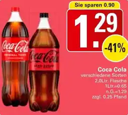WEZ Coca Cola Angebot