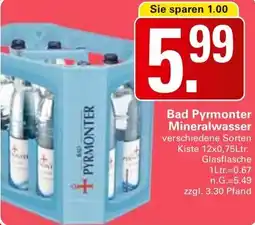 WEZ Bad Pyrmonter Mineralwasser Angebot