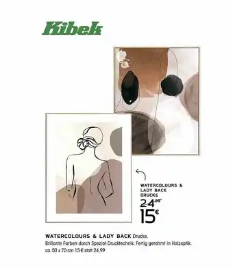 Kibek Watercolours & Lady Back Drucke Angebot