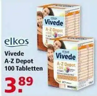 Multi Markt Elkos Vivede A-z Depot 100 Tabletten Angebot