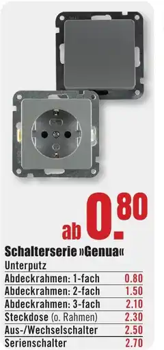 B1 Discount Baumarkt Schalterserie >>Genua<< Unterputz Angebot