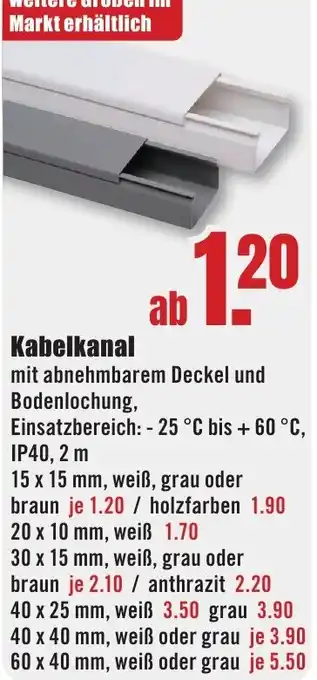 B1 Discount Baumarkt Kabelkanal Angebot