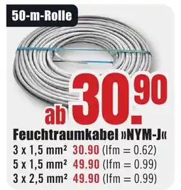B1 Discount Baumarkt Feuchtraumkabel >>NYM-J<< Angebot