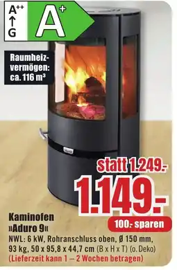 B1 Discount Baumarkt Kaminofen >>Aduro 9<< Angebot