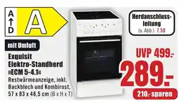 B1 Discount Baumarkt Exquisit Elektro-Standherd >>ECM 5-4.1<< Angebot