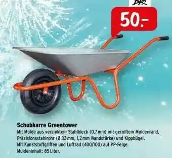 Raiffeisen Markt Schubkarre Greentower Angebot