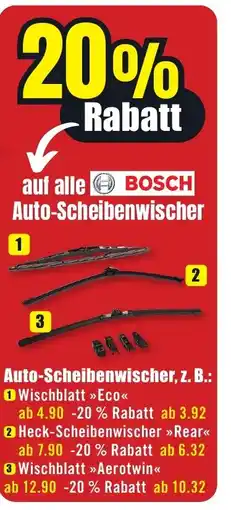 B1 Discount Baumarkt Auto-Scheibenwischer, z. B.: 1 Wischblatt »> Eco<< Angebot