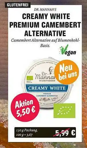 Temma Dr. Mannah's Creamy White Premium Camembert Alternative Angebot