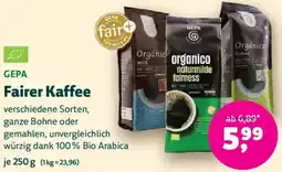 Biomarkt GEPA Fairer Kaffee Angebot