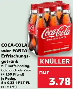 Kaufland COCA-COLA oder FANTA Erfrischungsgetränk Angebot