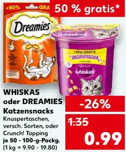 Kaufland WHISKAS oder DREAMIES Katzensnacks Angebot