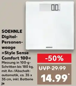 Kaufland SOEHNLE Digital Personenwaage Style Sense Comfort 100 Angebot