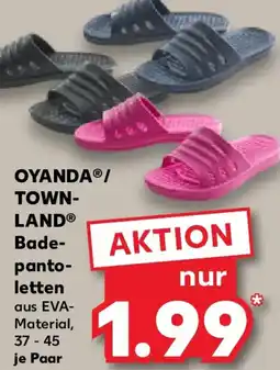Kaufland OYANDA/ TOWNLAND Badepantoletten Angebot