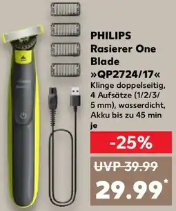 Kaufland PHILIPS Rasierer One Blade QP2724/17 Angebot
