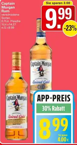 WEZ Captain Morgan Rum Angebot