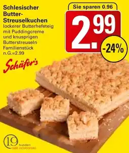 WEZ Schäfer's Schlesischer Butter Streuselkuchen Angebot