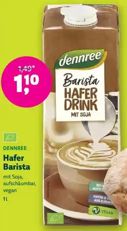 Biomarkt DENNREE Hafer Barista Angebot
