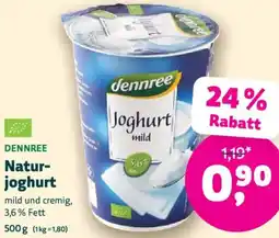Biomarkt DENNREE Naturjoghurt Angebot