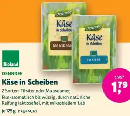 Biomarkt DENNREE Käse in Scheiben Angebot