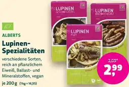 Biomarkt ALBERTS Lupinen Spezialitäten Angebot