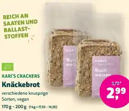 Biomarkt KARI'S CRACKERS Knäckebrot Angebot