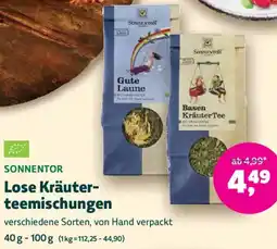 Biomarkt SONNENTOR Lose Kräuterteemischungen Angebot