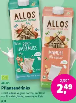 Biomarkt ALLOS Pflanzendrinks Angebot