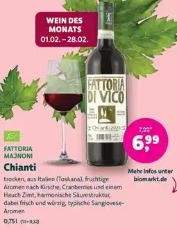 Biomarkt FATTORIA MAJNONI Chianti Angebot
