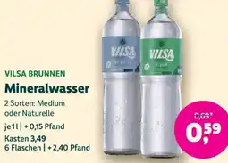 Biomarkt VILSA BRUNNEN Mineralwasser Angebot