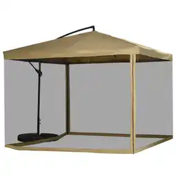 Netto Marken-Discount Outsunny Ampelschirm Stahl, Polyester, HDPE Angebot