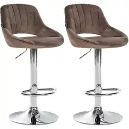 Netto Marken-Discount CLP 2er Set Barhocker Milet Mit Samt-Bezug I Drehbarer Barstuhl Mit Lehne Und Fußstütze Angebot