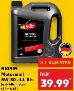 Kaufland NIGRIN Motorenöl 5W-30 ,,LL III" Angebot