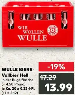 Kaufland WULLE BIERE Vollbier Hell Angebot