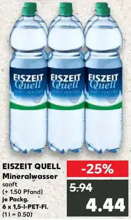Kaufland EISZEIT QUELL Mineralwasser Angebot