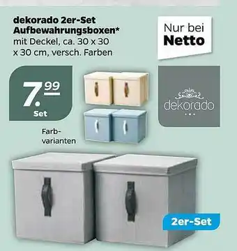 NETTO Dekorado 2er-set Aufbewahrungsboxen Angebot