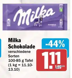 AEZ Milka Schokolade Angebot