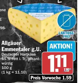 AEZ Allgäuer Emmentaler g.U. Angebot