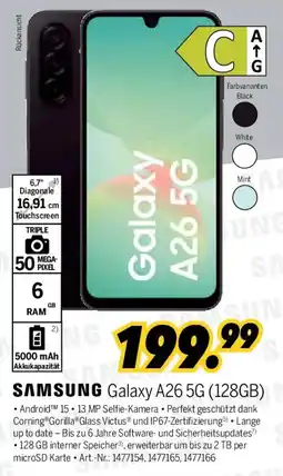 MEDIMAX SAMSUNG Galaxy A26 5G (128GB) Angebot