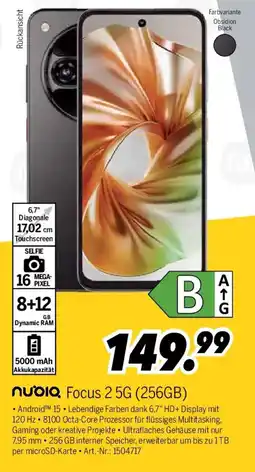 MEDIMAX nubio Focus 25G (256GB) Angebot