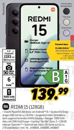 MEDIMAX Xiaomi REDMI 15 (128GB) Angebot