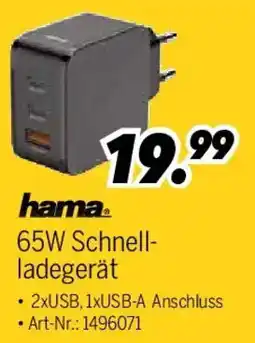 MEDIMAX hama 65W Schnell- ladegerät Angebot