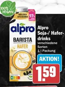 AEZ Alpro Soja-/ Haferdrinks Angebot