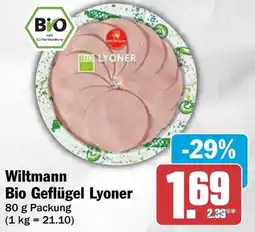 AEZ Wiltmann Bio Geflügel Lyoner Angebot