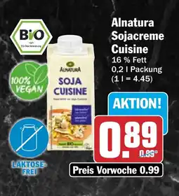 AEZ Alnatura Sojacreme Cuisine Angebot