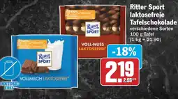 AEZ Ritter Sport laktosefreie Tafelschokolade Angebot