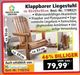 Norma Klappbarer Liegestuhl Angebot