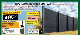 Norma WPC-Sichtschutzzaun CORTEZA 5 Elemente (je ca. 170 x 180 cm) Angebot
