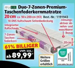 Norma Duo-7-Zonen-Premium-Taschenfederkernmatratze Angebot